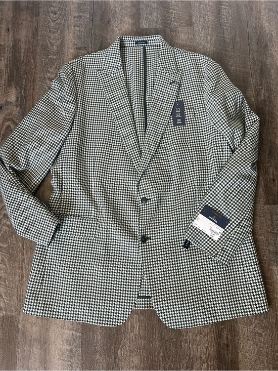 Stafford Other - Stafford Classic Green Houndstooth Sport Coat-Size 48L